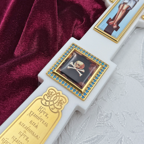 2.7.1272лпч Крест напрестольный латунный в позолоте фото 6