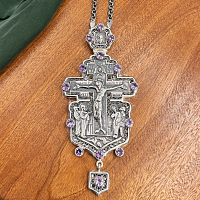 2.10.0092лр/1лр Крест латунный в серебрении с патинированием