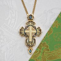 2.10.0646лп-11/1лп-М Крест наперсный латунный в позолоте