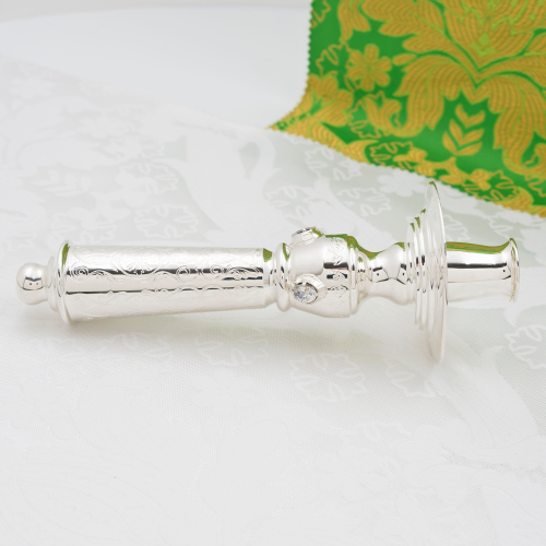 2.7.0763л Подсвечник латунный в серебрении