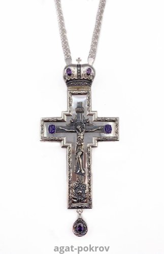 2.10.0478лрэ/1л Крест наперсный в серебрении фото 7