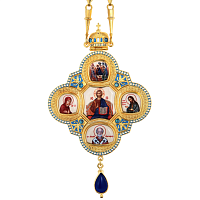 2.7.2632лнпэ-2/1лп Панагия в позолоте с эмалью