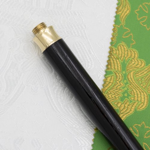 2.7.0722лп Посох латунный с красными камнями в позолоте фото 4