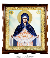 2.14.0207лпм-58 Икона настенная - Покрова Божией Матери (Поясная)
