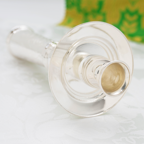 2.7.0763л Подсвечник латунный в серебрении фото 5