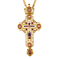 2.10.0236лп-2/1лп Крест латунный в позолоте с цепью