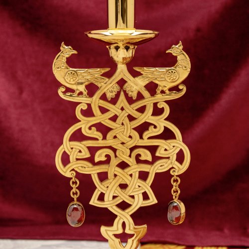 2.7.2872лп Подсвечник напрестольный в позолоте фото 2 2.7.2872лп Подсвечник напрестольный в позолоте фото 2