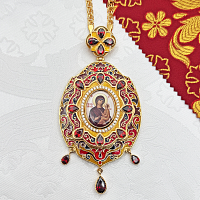 2.7.2224лп-2/1лп-М Панагия в позолоте с цепью