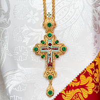 2.10.0170лп-2/1лп Крест наперсный в позолоте с цепью