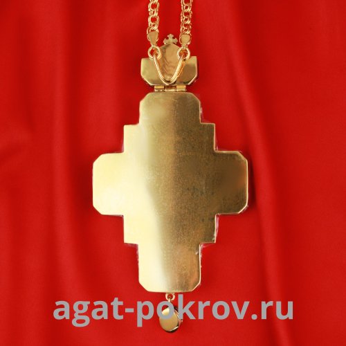 2.10.0321лпр-2/1лп Крест наперсный в позолоте с цепью фото 2