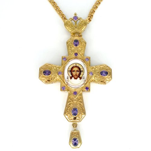 2.10.0344лп-2/1лп Крест наперсный в позолоте с цепью 2.10.0344лп-2/1лп Крест наперсный в позолоте с цепью