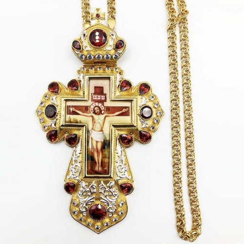 2.10.0326лп-2/1лп Крест латунный а позолоте с цепью 2.10.0326лп-2/1лп Крест латунный а позолоте с цепью