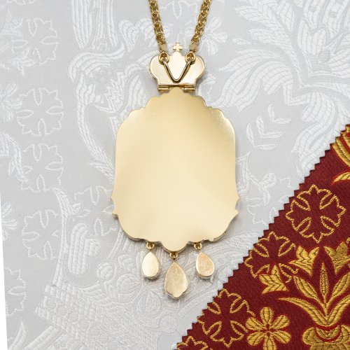 2.7.2525лпэ-2/1лп Панагия в позолоте с эмалью фото 5