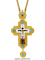 2.10.0249лп-2/1лп Крест латунный в позолоте с цепью