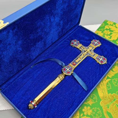 2.7.2660лпэ Крест напрестольный в позолоте фото 2