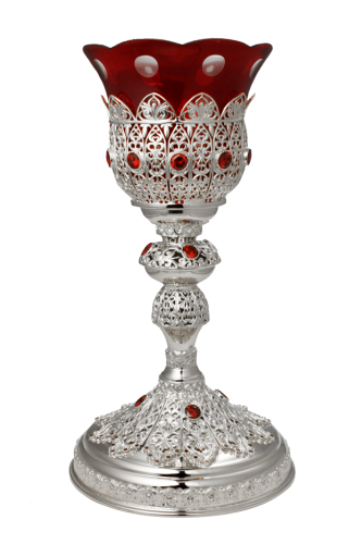 2.7.0908л Лампада латунная со вставками 2.7.0908л Лампада латунная со вставками