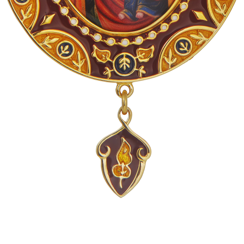 2.7.2376лпэ-2/1лп Панагия в позолоте с эмалью фото 4