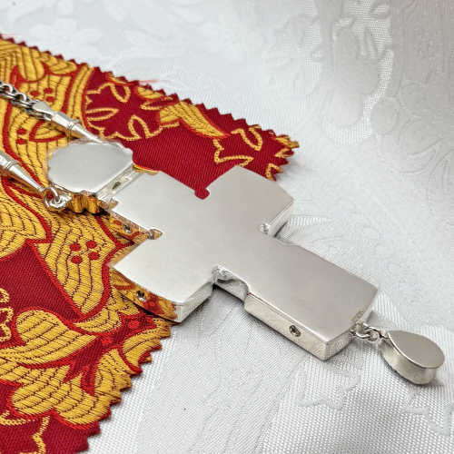 2.10.0622лр-2/64лр Крест наперсный латунный со вставкой в серебрении фото 3 2.10.0622лр-2/64лр Крест наперсный латунный со вставкой в серебрении фото 3