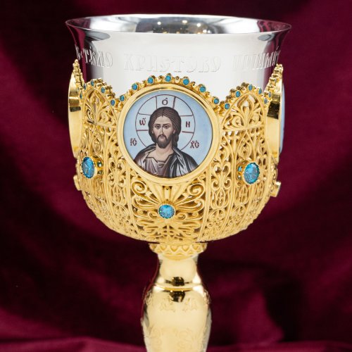 2.7.0893лп-2 Потир мельхиоровый 0,5 л фото 2