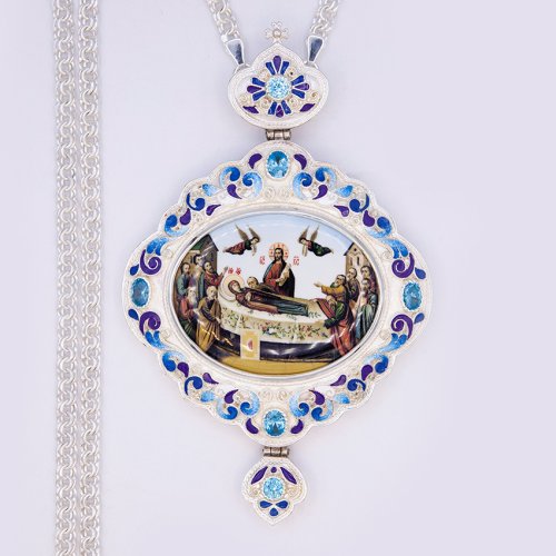 2.7.1481лэ-2/1л Панагия в серебрении с эмалью 2.7.1481лэ-2/1л Панагия в серебрении с эмалью