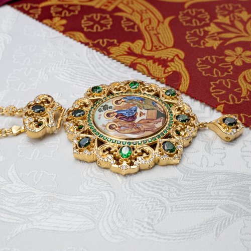 2.7.1520лп-2/113лп Панагия латунная в позолоте фото 2 2.7.1520лп-2/113лп Панагия латунная в позолоте фото 2