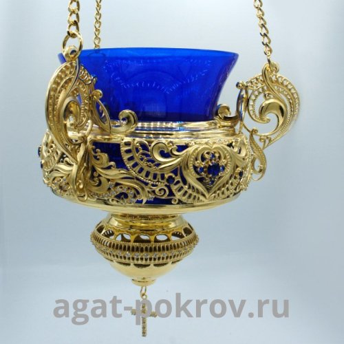 2.7.0345лп/91лп Лампада латунная подвесная в позолоте 2.7.0345лп/91лп Лампада латунная подвесная в позолоте