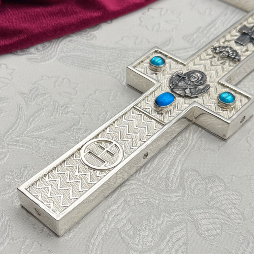 2.7.2191лр Крест напрестольный латунный в серебрении фото 4 2.7.2191лр Крест напрестольный латунный в серебрении фото 4