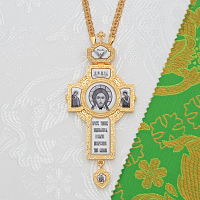 2.10.0409лп-2/1лп Крест наперсный латунный в позолоте