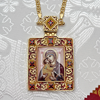 2.7.2516лпэ-2/1лп-М Панагия в позолоте с эмалью