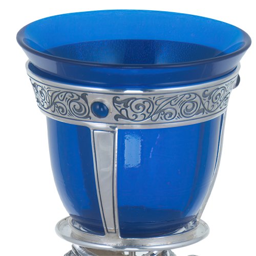 2.7.1718лнр Лампада напрестольная латунная в серебрении фото 4