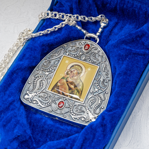 2.7.2803лр-2/153л Панагия латунная с серебрением фото 4