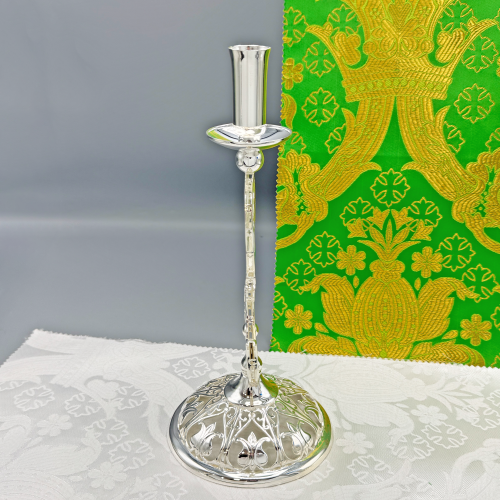 2.7.2646л Подсвечник напрестольный в серебрении фото 6
