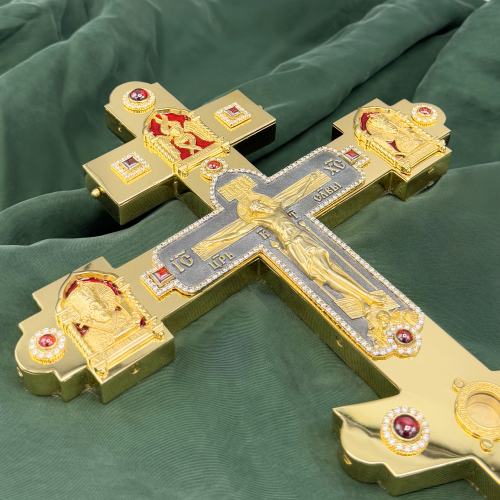 2.7.2099лпрэ Крест напрестольный в позолоте фото 4 2.7.2099лпрэ Крест напрестольный в позолоте фото 4
