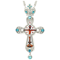 2.10.0121л-2/1л Крест латунный с цепью