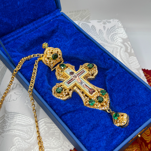 2.10.0180лп-2/1лп Крест латунный с цепью фото 3 2.10.0180лп-2/1лп Крест латунный с цепью фото 3