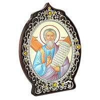 2.78.0950л Икона настольная в серебре - Святой Апостол Андрей Первозванный.