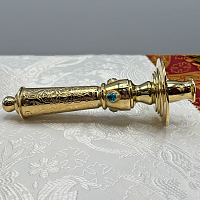 2.7.0763лп Подсвечник латунный в позолоте