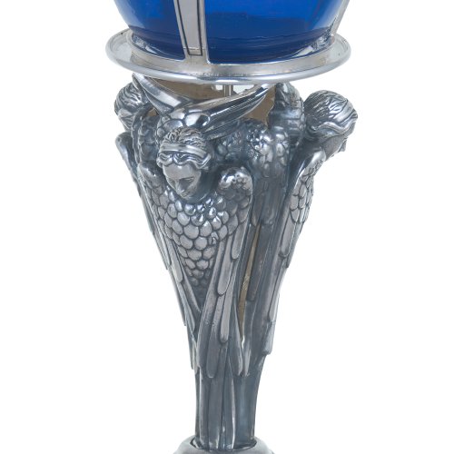 2.7.1718лнр Лампада напрестольная латунная в серебрении фото 2