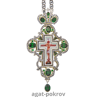 2.10.0100лр-2/113лр Крест наперсный в серебрении с патинированием