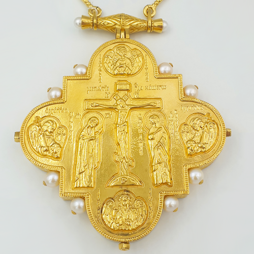 2.7.1318лп/43лп Панагия латунная в позолоте с цепью 2.7.1318лп/43лп Панагия латунная в позолоте с цепью