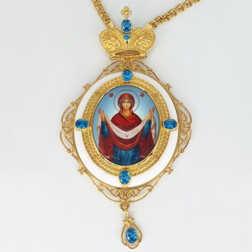 2.7.1260лпч-2/1лп Панагия латунная в позолоте с принтом, акрилом и цепью арт.2.7.0201лп 2.7.1260лпч-2/1лп Панагия латунная в позолоте с принтом, акрилом и цепью арт.2.7.0201лп