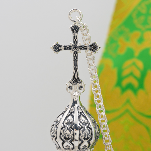 2.7.1097лр Кадило латунное с патинированием в серебрении фото 7 2.7.1097лр Кадило латунное с патинированием в серебрении фото 7