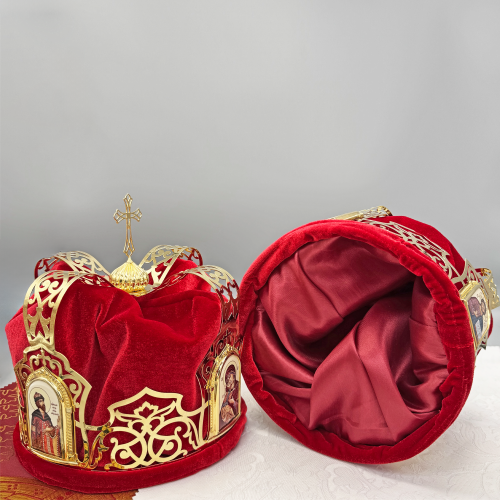 2.7.2839лп-2-К Венцы венчальные латунные в позолоте - комплект фото 3 2.7.2839лп-2-К Венцы венчальные латунные в позолоте - комплект фото 3