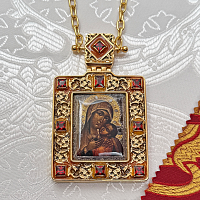 2.7.2516лп-2/10лп-М Панагия в позолоте с эмалью