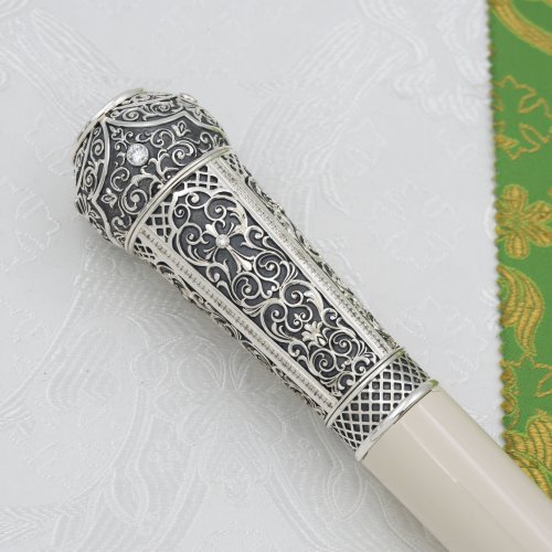 2.7.1559лр Посох латунный со вставками в серебрении фото 2