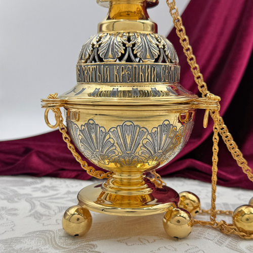 2.7.2640лпр Кадило латунное с патинированием в позолоте фото 6 2.7.2640лпр Кадило латунное с патинированием в позолоте фото 6