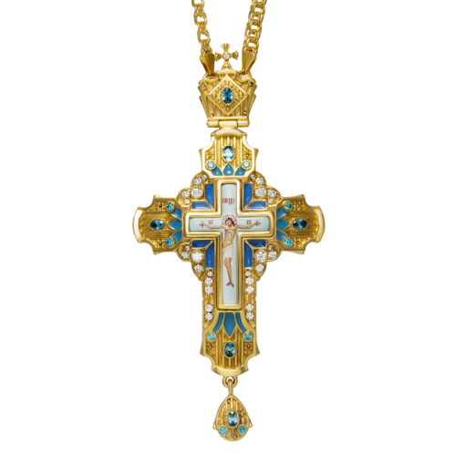 2.10.0106лп-2/1лп Крест наперсный в позолоте с цепью 2.10.0106лп-2/1лп Крест наперсный в позолоте с цепью