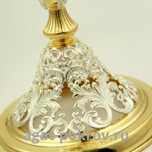 2.7.1596лф лампада латунная с фрагментарной позолотой фото 2 2.7.1596лф лампада латунная с фрагментарной позолотой фото 2