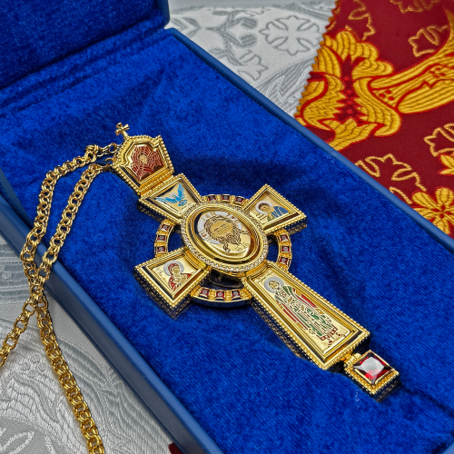 2.10.0400лп-28/1лп Наперсный латунный крест фото 3