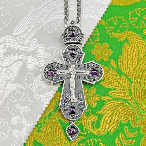 2.10.0365лр/1лр Наперсный крест в серебрении